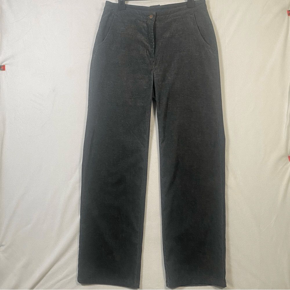 Woolrich Womens Pants Size 8 Black Gray Textured Stretch Straight Leg 1104